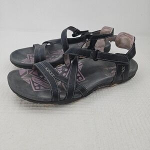 Merrell‎ Sandspur Rose Strappy Rugged Sandals Women's 9 Black Leather